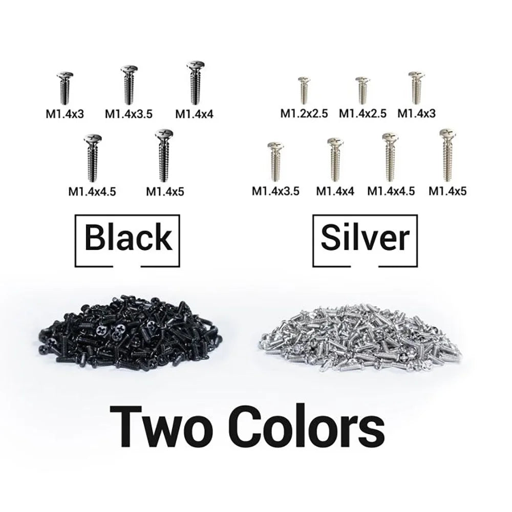 2UUL SC12 1200Pcs Spare Screw 12 Types Phillips Screws for Android Phone Repairs - 5