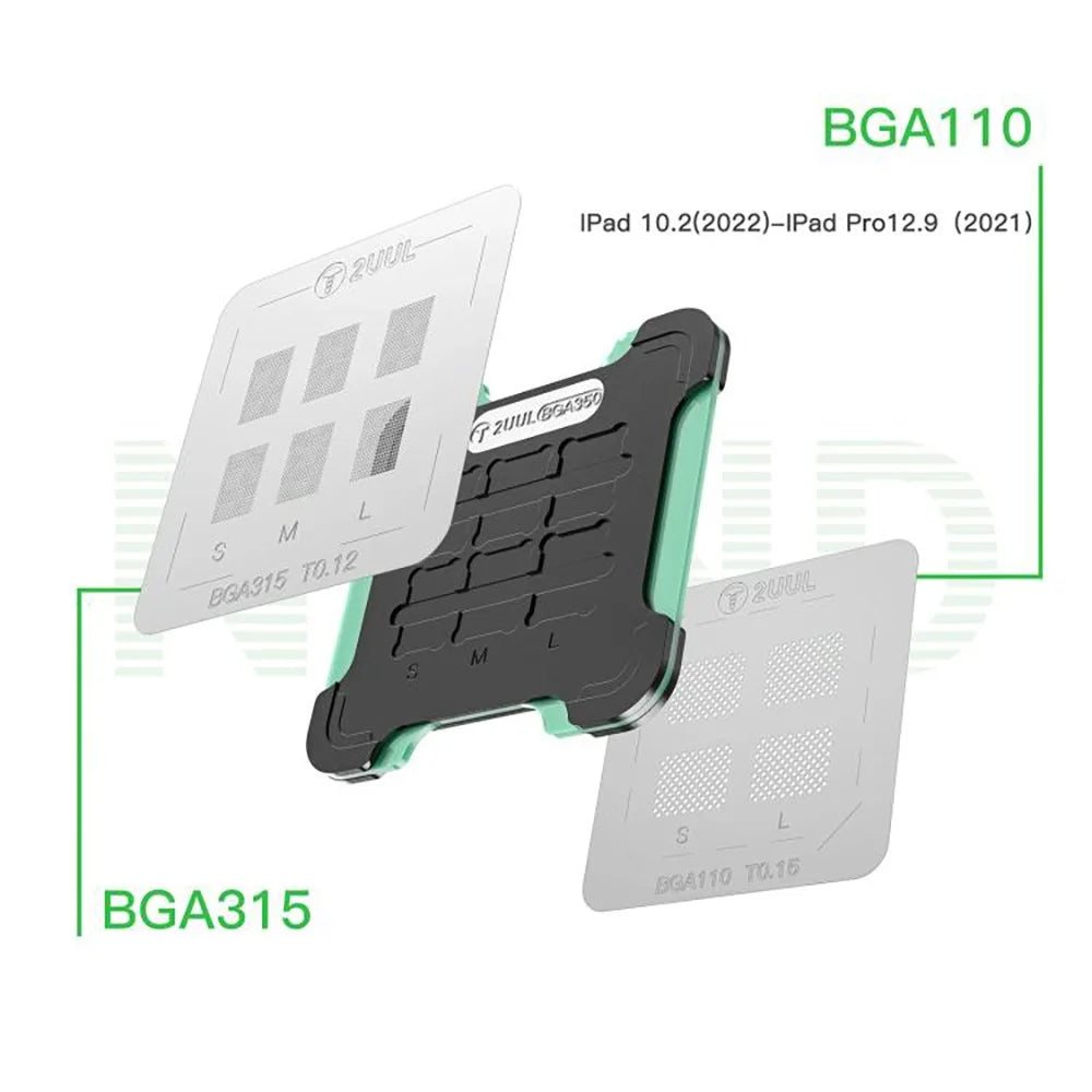 2UUL BH16 NAND Reballing Station Magnetic Double-Sided Soldering Platform Kit for Smartphone / Tablet Repair - 5