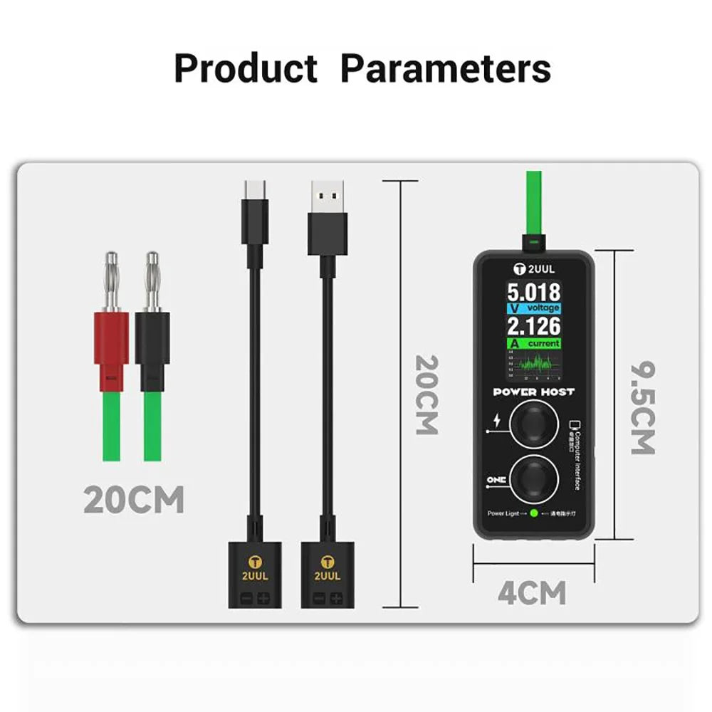 2UUL PW15 Digital Display Power Host Ampere Voltage Meter for Electronic Device Repair - 2