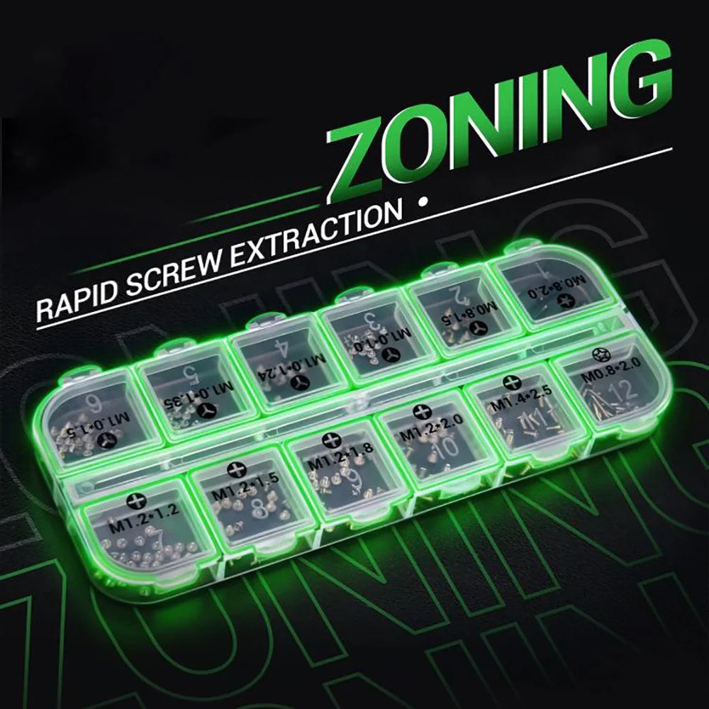 2UUL SC22 SpareScrew12 330Pcs Screw Set 12 Types Phillips Pentalobe Y-Type Screw for iPhone Series - 3