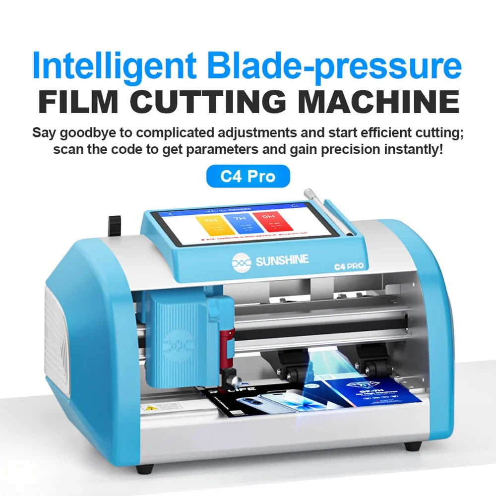 SUNSHINE C4 Pro Intelligent Blade Pressure Film Cutting Machine for 7H / 9H Screen Protectors - EU Plug - 2