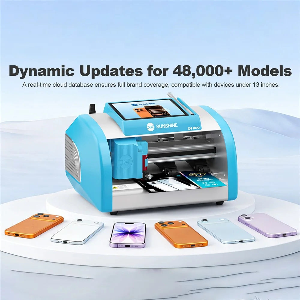 SUNSHINE C4 Pro Intelligent Blade Pressure Film Cutting Machine for 7H / 9H Screen Protectors - EU Plug - 4