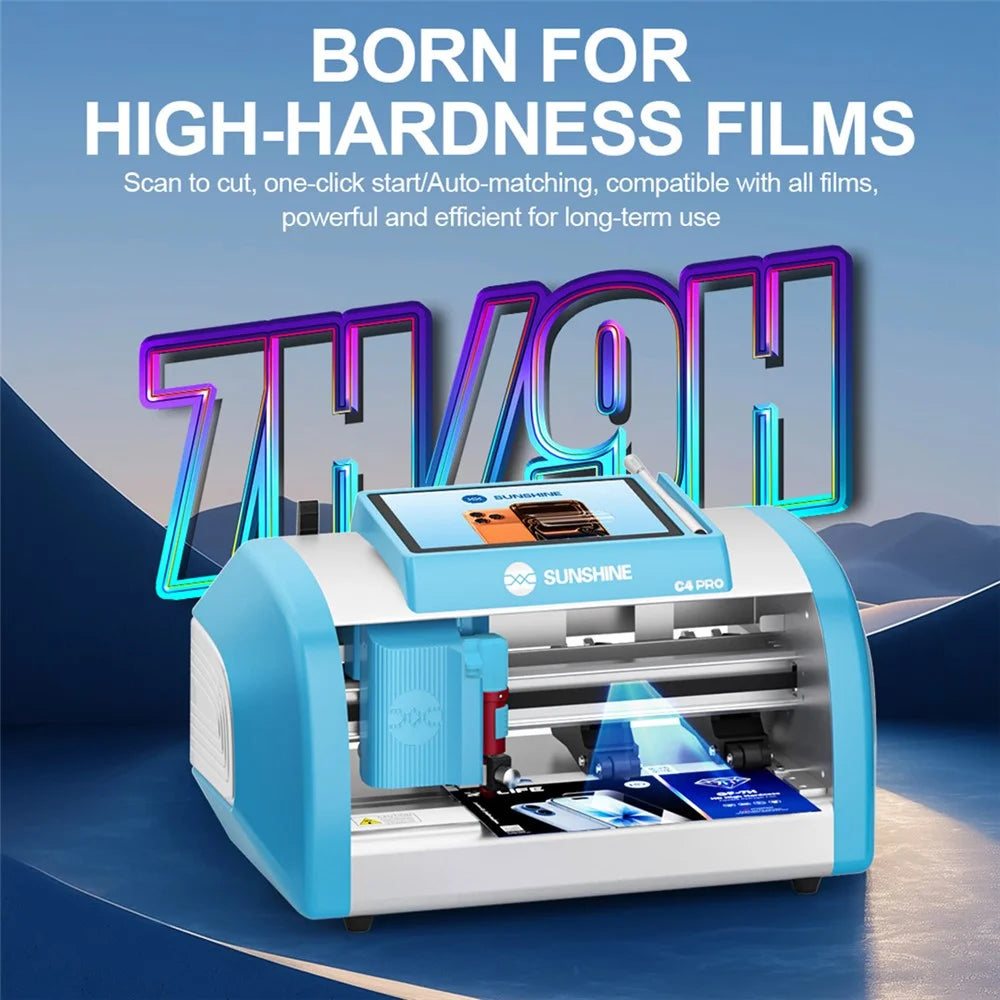 SUNSHINE C4 Pro Intelligent Blade Pressure Film Cutting Machine for 7H / 9H Screen Protectors - EU Plug - 6