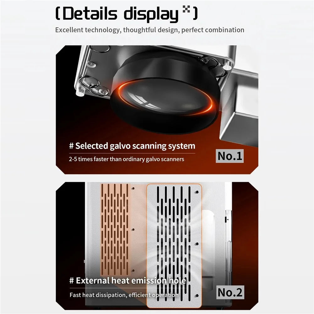 QIANLI SU8 Pro Cold Light Source UV Laser Machine Desktop Engraving Marking Equipment - EU Plug - 2