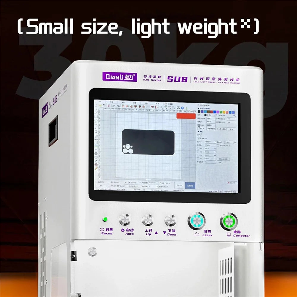 QIANLI SU8 Pro Cold Light Source UV Laser Machine Desktop Engraving Marking Equipment - EU Plug - 3