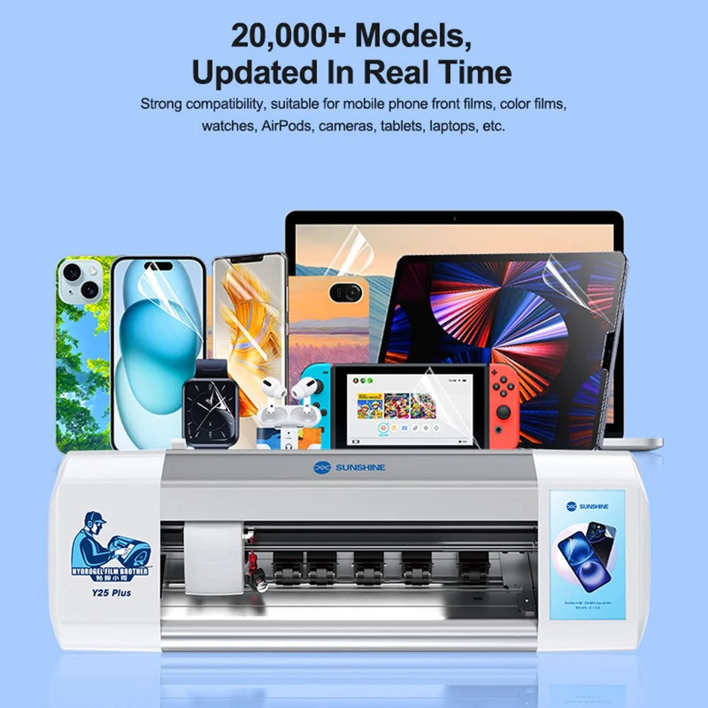 SUNSHINE Y25 Plus Smart Film Cutting Machine WiFi / Bluetooth-compatible 16 Inch Screen Protector Cutter Support 20000+ Models - EU Plug - 4