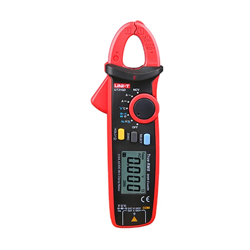 UNI-T UT210D Digital AC/DC Current Voltage Resistance Capacitance Clamp Meter Multimeter Temperature Measurement Auto Range - 1