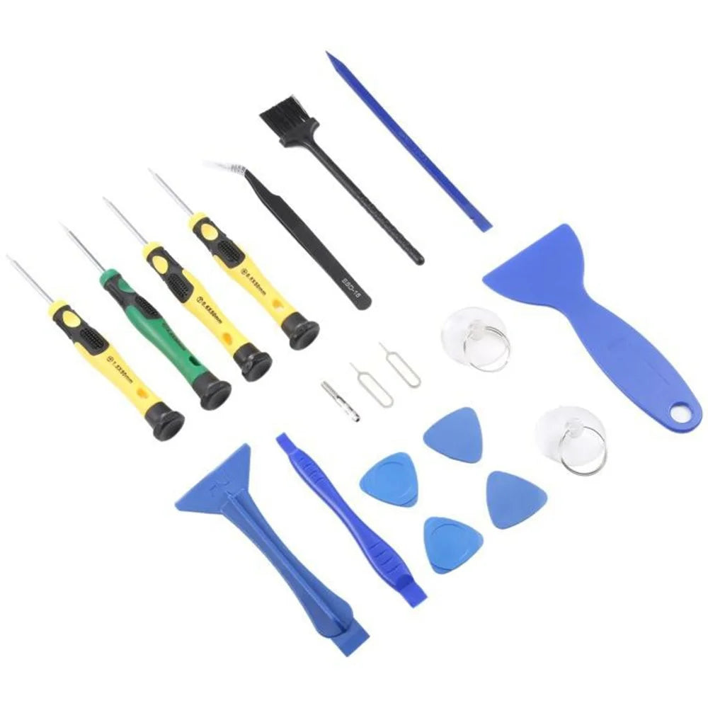JF-8182 For iPhone 16 Plus 21 in 1 Precision Screwdriver Set Replacement Parts Battery Adhesive Tape Sticker + Middle Plate Frame Repair Tool Kit - 2