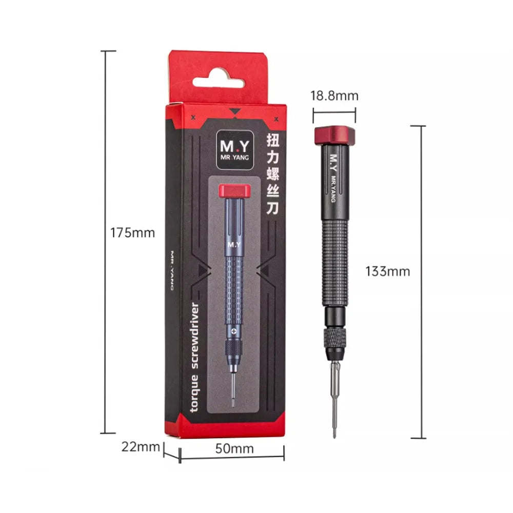 MR. YANG Torque Screwdriver with 5 Interchangeable Bits Auto Idle Precision Tool for Electronics Repair - 5
