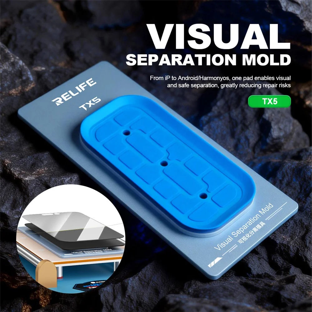 RELIFE TX5 Visual Separation Mold Screen Repair Tool for iPhone 12-17  /  Android  /  HarmonyOS - 2