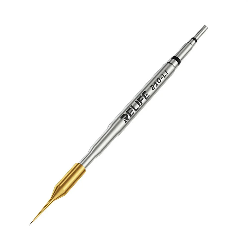 RELIFE 210-LI 0.1mm Ultra Sharp Soldering Iron Tip Pure Copper Soldering Station Iron Tip Welding Tool Replacement for Phone Screen Repair - 1