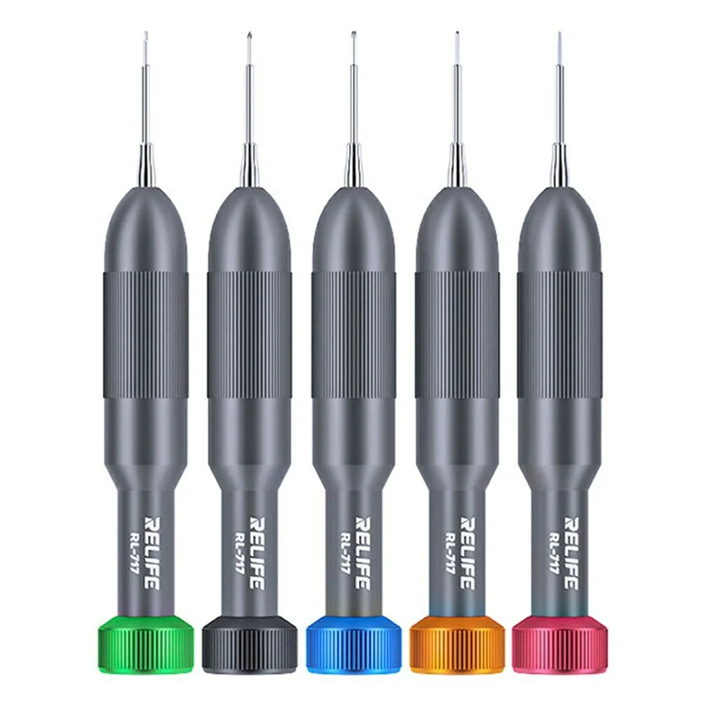 RELIFE RL-717A 5-in-1 Rocket-Head Design Screwdrivers Set S2 Steel Precision Bits Repair Tool for iPhone Android Electronics - 1
