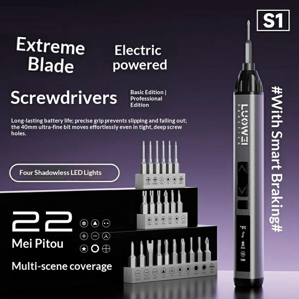LUOWEI LW-S1 Electric Screwdriver Set for Mobile Phone Screw Disassembly Repair Tools - Standard Edition - 2