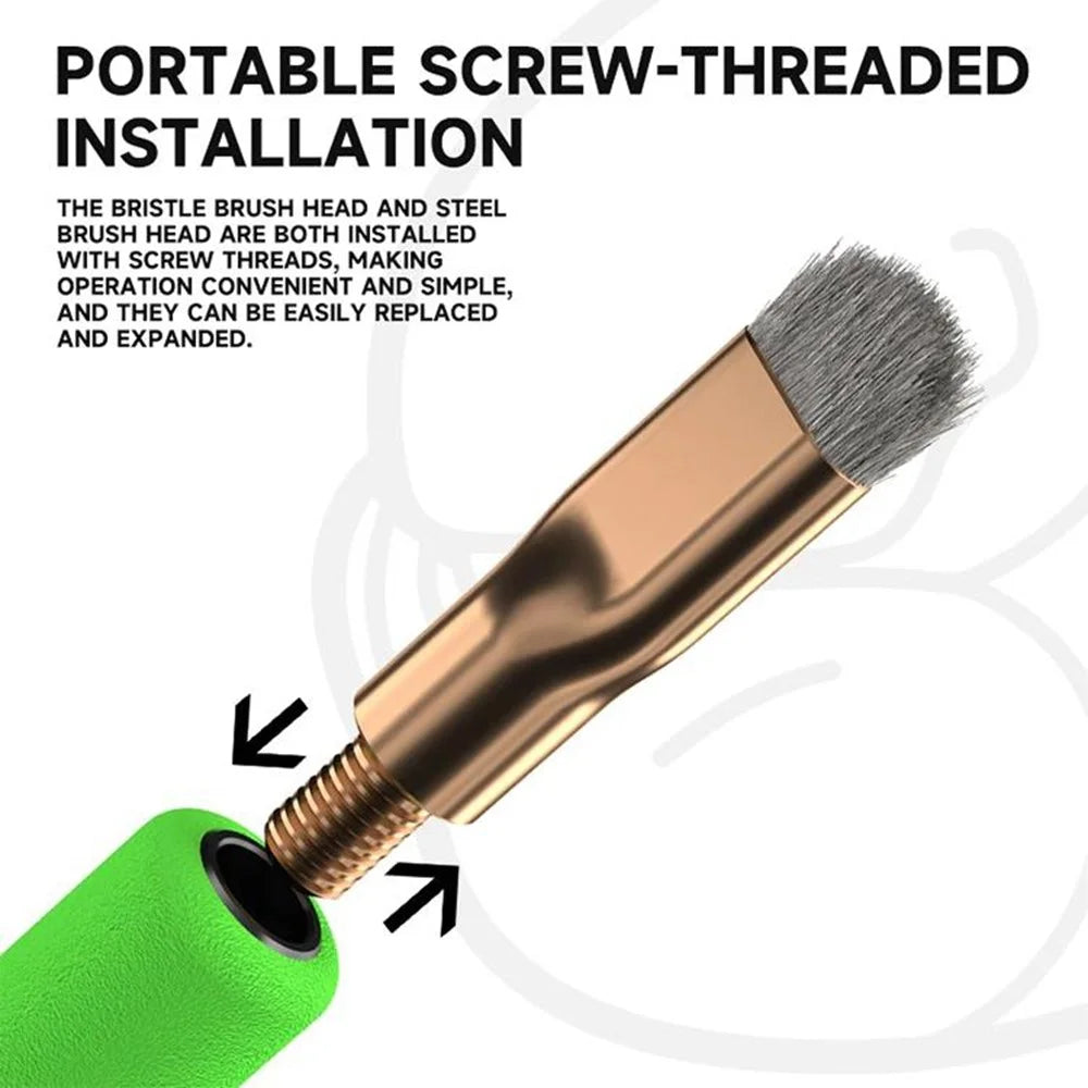 LUOWEI LW-BR01 2Pcs IC Chip Soldering Pad Adhesive Removal Brush Set for Motherboard Repair - 4