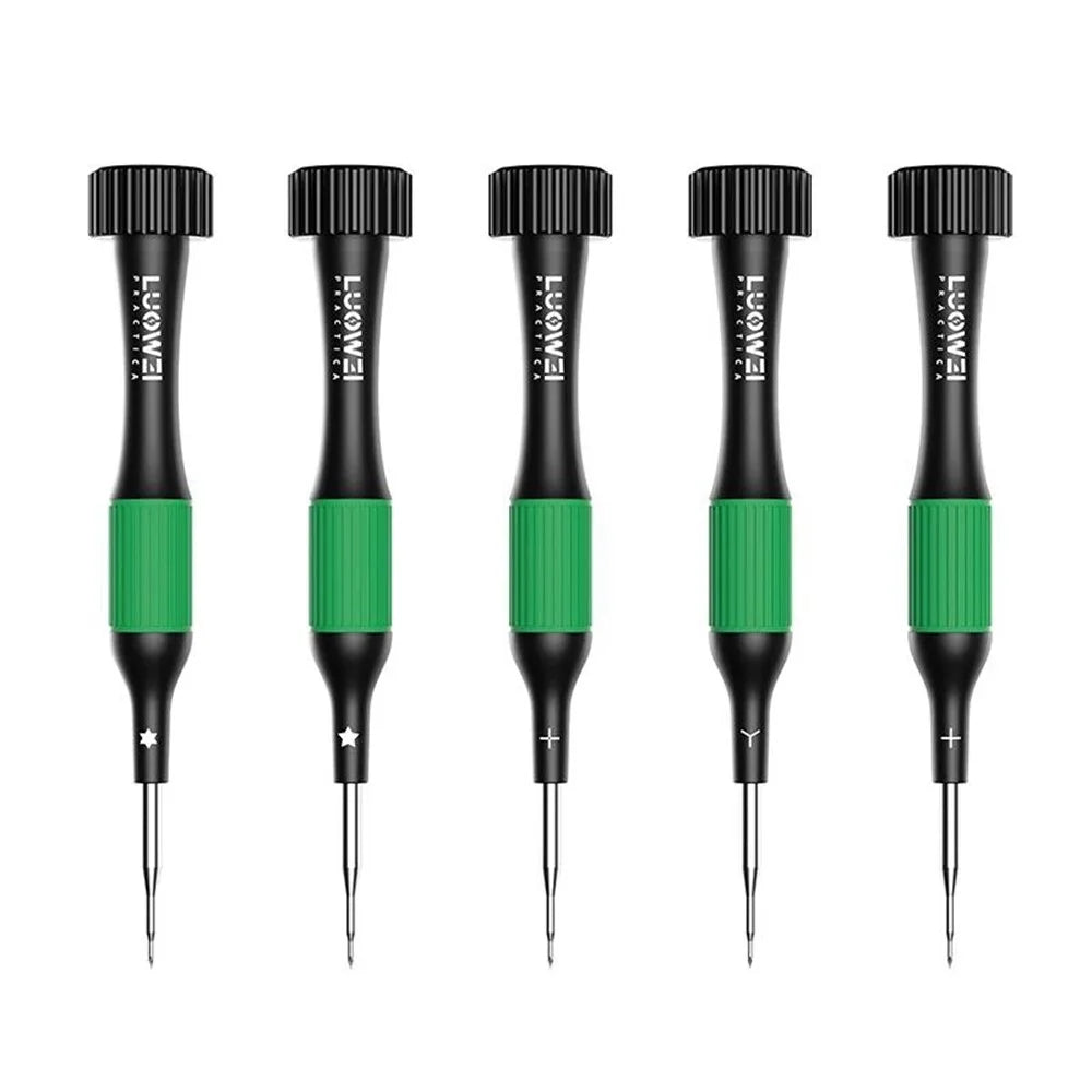 LUOWEI 5Pcs Magnetic Precision Screwdriver Set Silent Bearing for Electronics Repair - 1