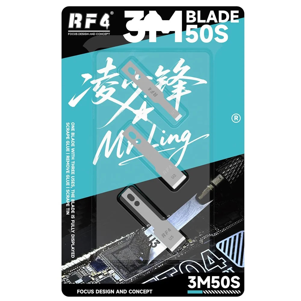 RF4 3m50S 3Pcs Stainless Steel Anti-Static Adhesive Removal Blade Scraper for CPU Motherboard Repair - 1