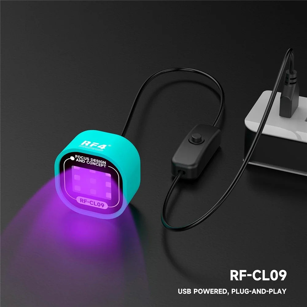 RF4 RF-CL09 9 LEDs UV Curing Light USB Powered Mini Portable Lamp for Phone Repair - 2