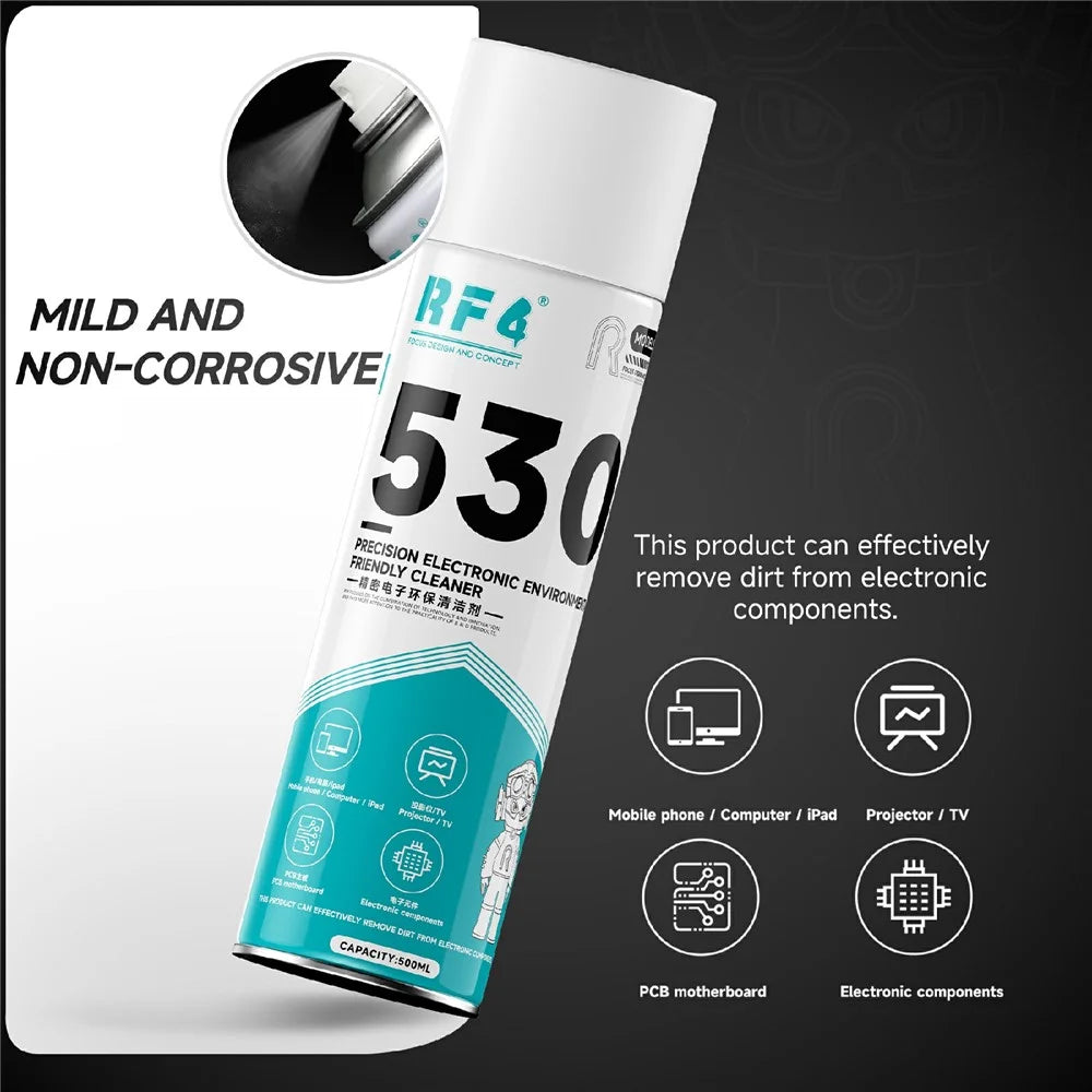 RF4 530 500ml Electronic Cleaner Precision Cleaning Spray for Phone Camera Lens Screen Glasses - 5
