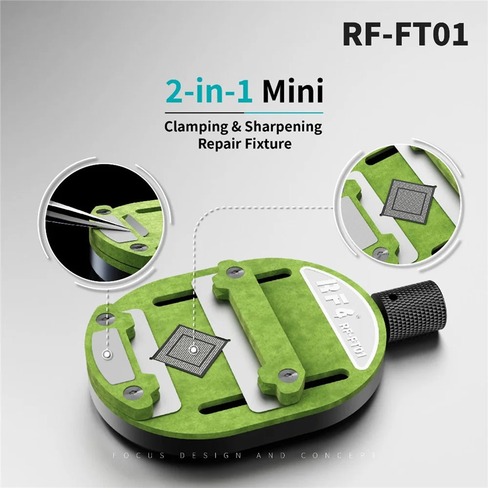 RF4 RF-FT01 2 in 1 Mini Clamping and Sharpening Fixture for Chip Motherboard Repair Tool - 2