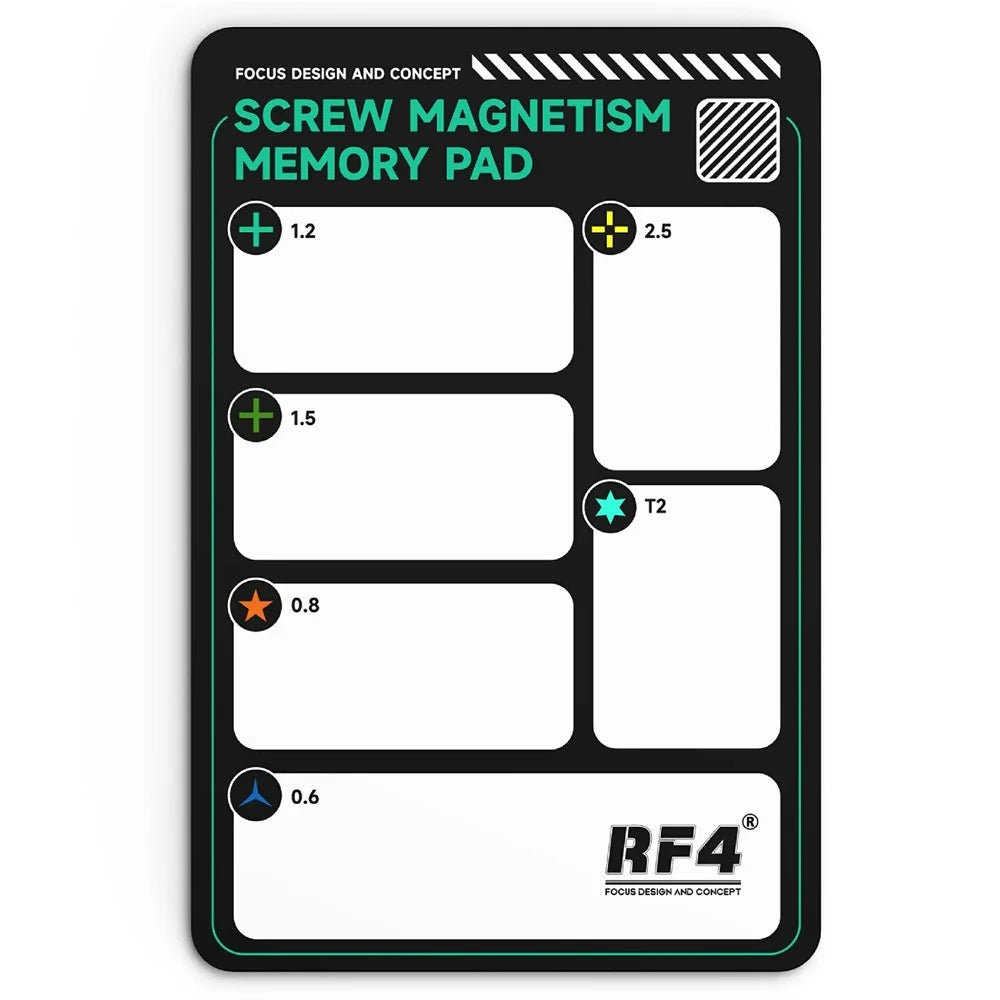 RF4 RF-MP21 Screw Memory Pad 6-Zone 90mm x 135mm Mat for Phone Computer Tablet Repair - 1