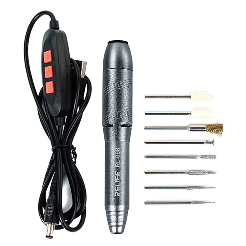 RELIFE RL-068 Multi-Speed Mini Electric Drill Engraving Pen Grinding Drilling Cutting Polishing Pen - 1