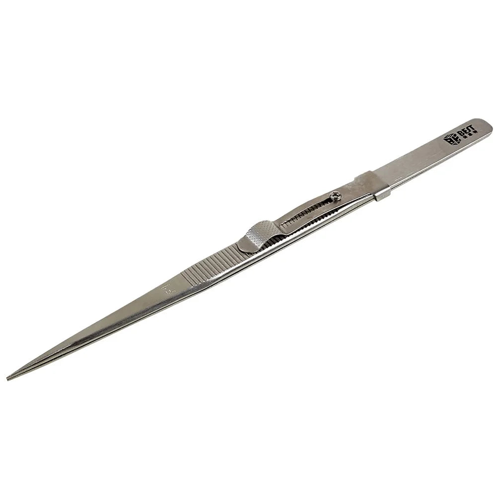 BEST BST-F1 202 Stainless Steel Tweezers Slide Buckle Design Diamond Gem Jewelry Making Craft Tool - 5