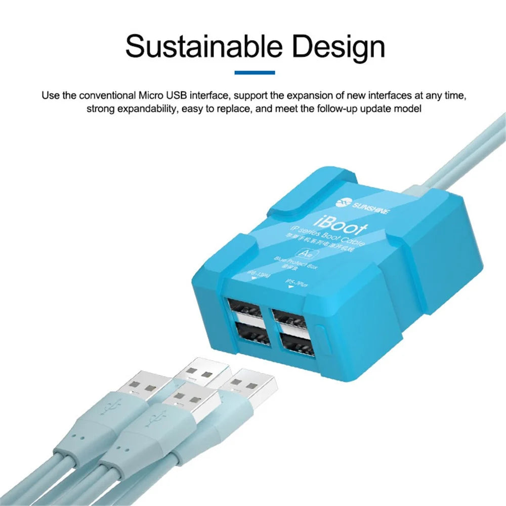 SUNSHINE iBoot IP Mobile Series Power Cable DC Power Supply Test Cable for iPhone 6G-13PM Series Motherboard Repair Boot Line - 2