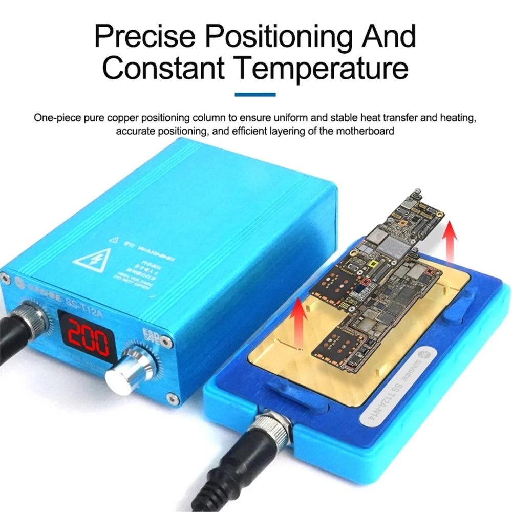 SUNSHINE SS T12A-N14 Motherboard Layering Heating Table for iPhone 14 / 14 Plus / 14 Pro / 14 Pro Max 4-in-1 Motherboard Repair Heating System Preheating Welding Platform - 5