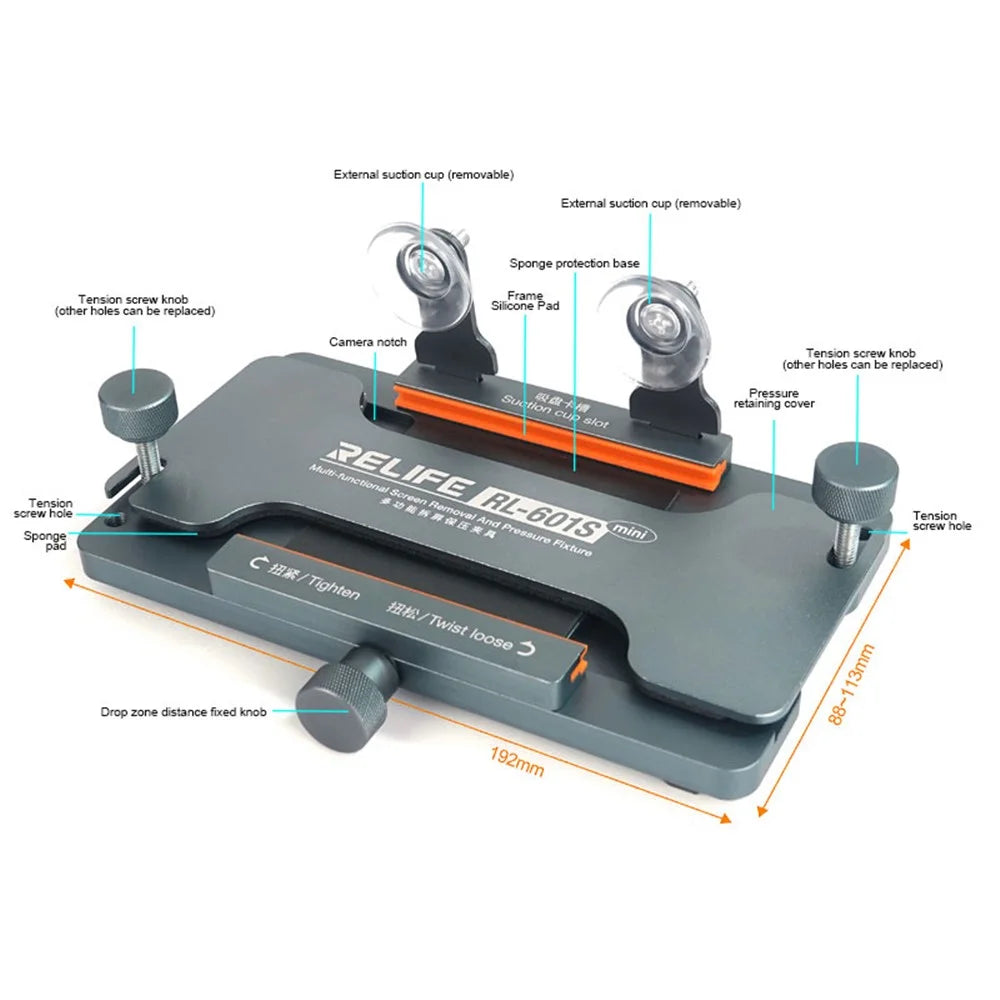 RELIFE RL-601S Mini Multi-Function Dismantling Screen Pressure Holding Fixture Phone Screen Removal Tool - 6