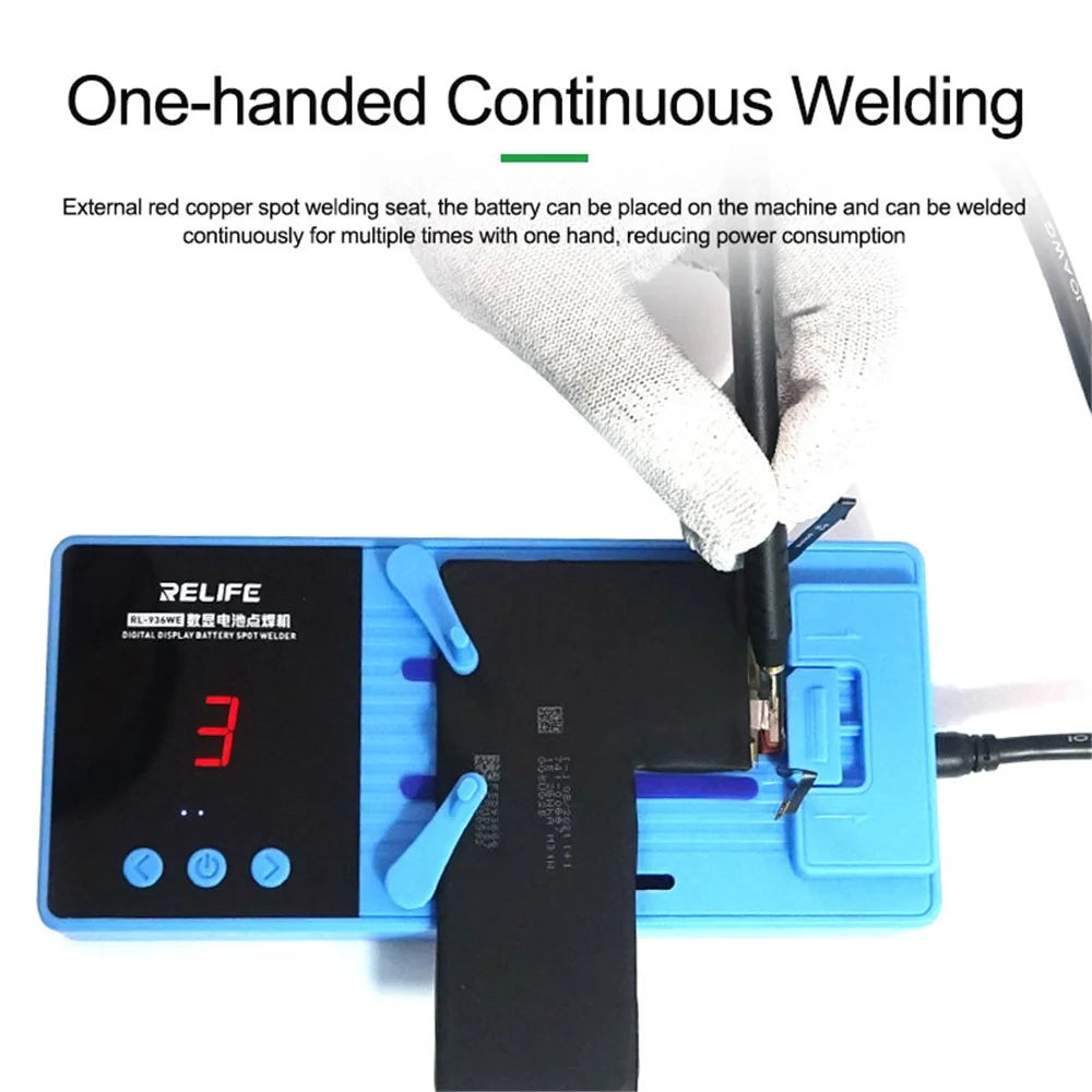 RELIFE RL-936WE Battery Mini Spot Welder Portable Mini Spot 6 Gear Adjustable Handheld DIY Spot Welding Tool with Nickle Sheet - 3