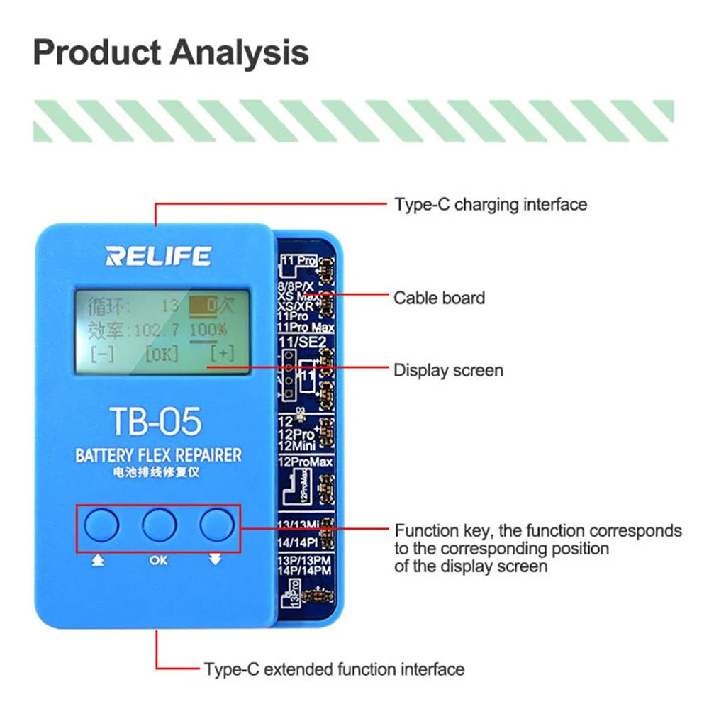 RELIFE TB-05 Battery Cable Repair Instrument Cell Phone Battery Flex Cable Repairer - 6