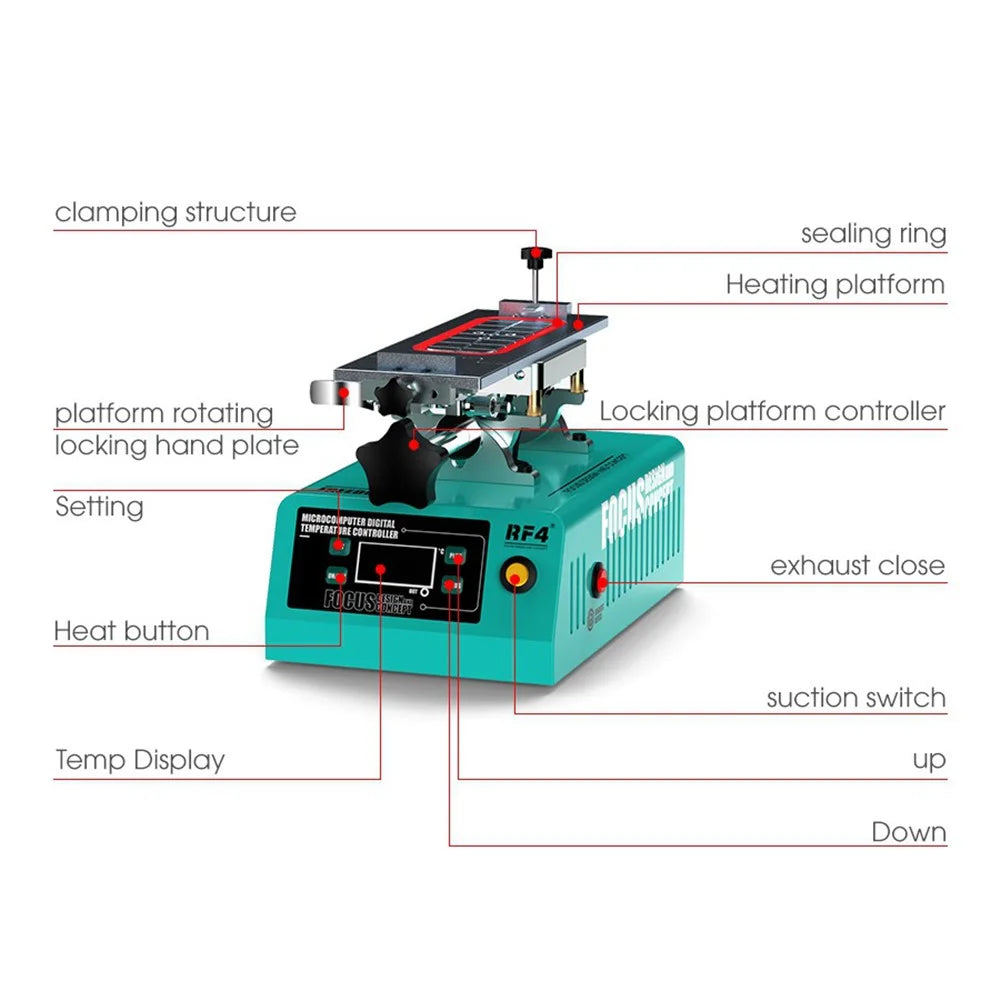 RF4 FREEDOM Vacuum Separator Machine Phone Touch Screen LCD Separator Repair Tool - US Plug - 3