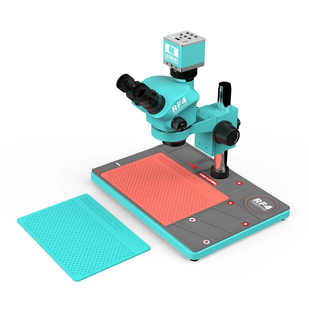 RF4 RF-PO2 Microscope Maintenance Mat Phone Repair Platform Dual Layer Heat Insulated Pad - Green+Red - 2