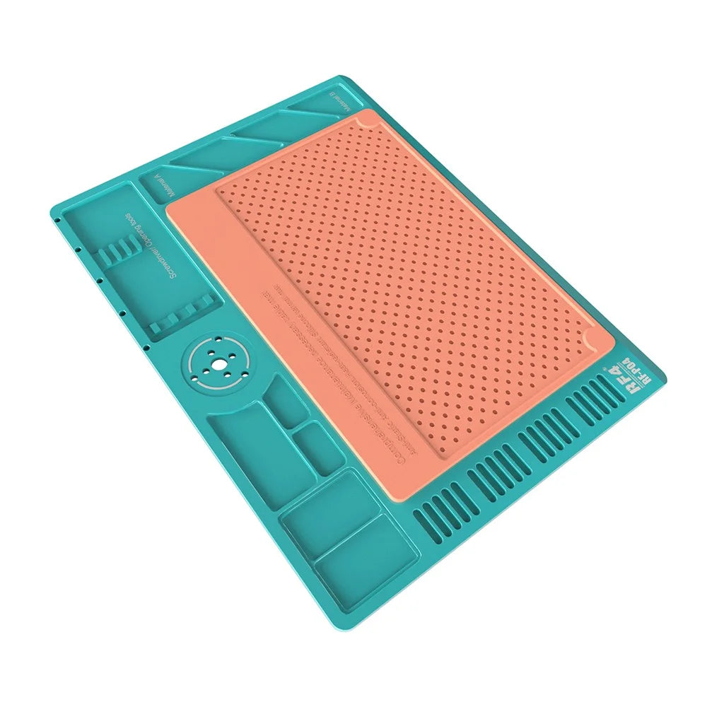 RF4 RF-PO4 Microscope Stand Aluminum Alloy Base Heat Insulation Silicone Pad for Phone Repairing - 4