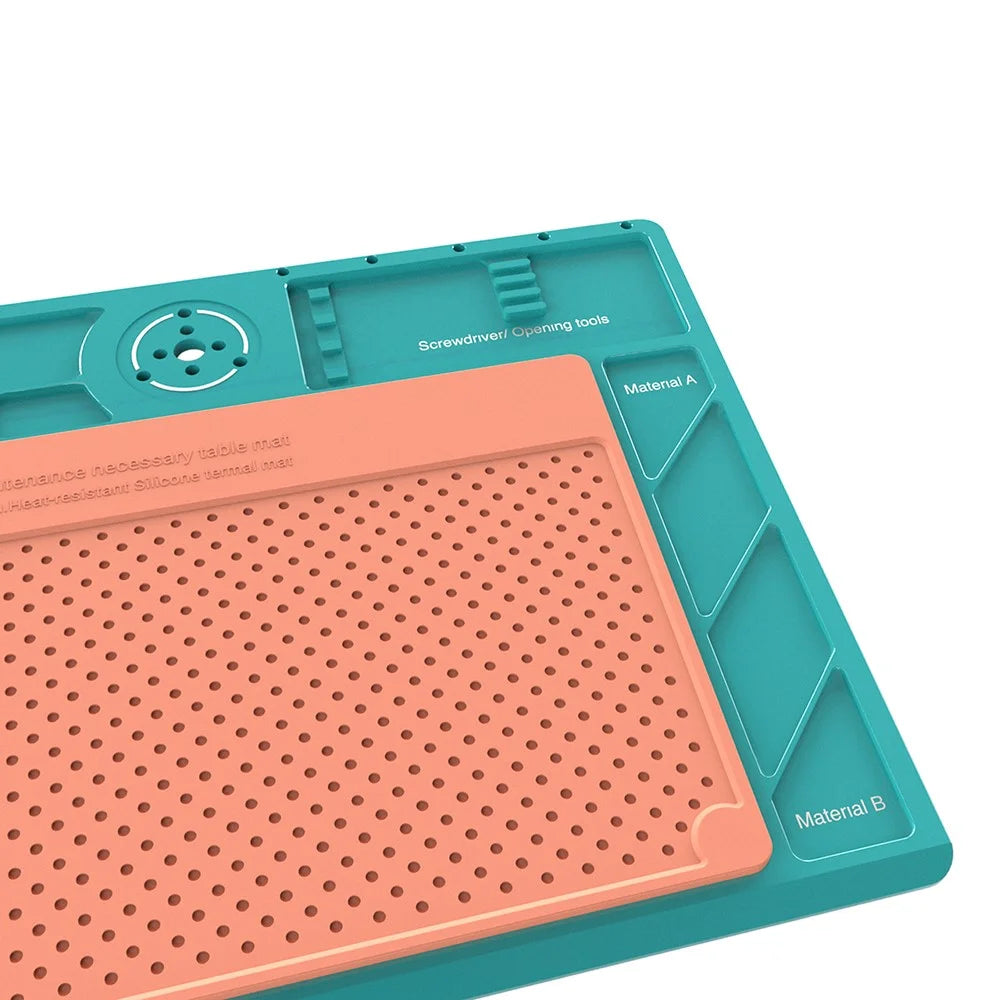 RF4 RF-PO4 Microscope Stand Aluminum Alloy Base Heat Insulation Silicone Pad for Phone Repairing - 5