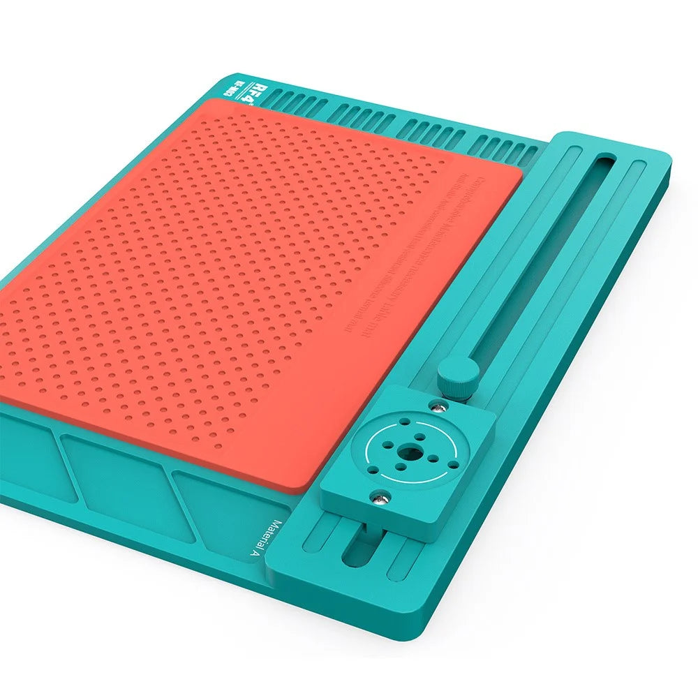 RF4 RF-MO3 Sliding Microscope Stand Base Aluminum Alloy Silicone Heat Resistance Maintenance Mat - 4