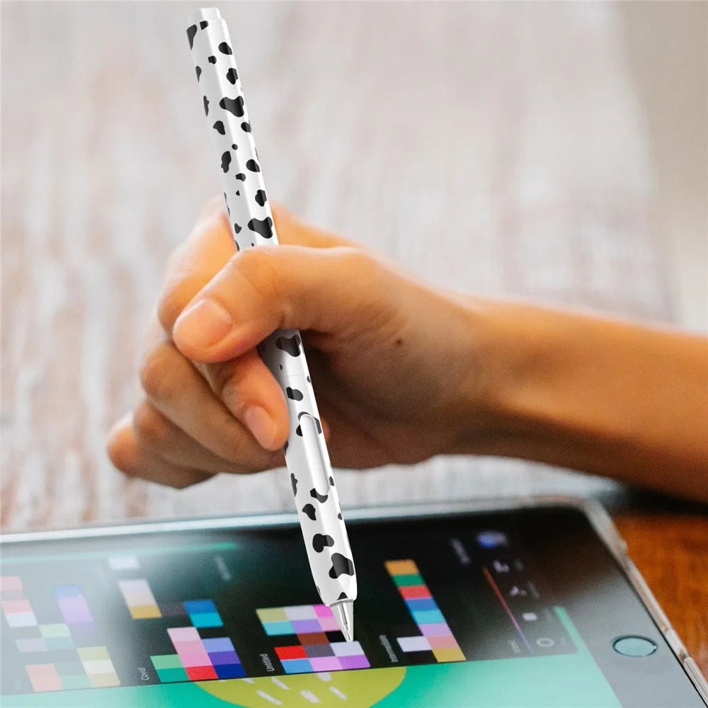 For Huawei M-Pencil 1st Generation Silicone Sleeve Cow Pattern Stylus Pen Protective Cover - Black - 3