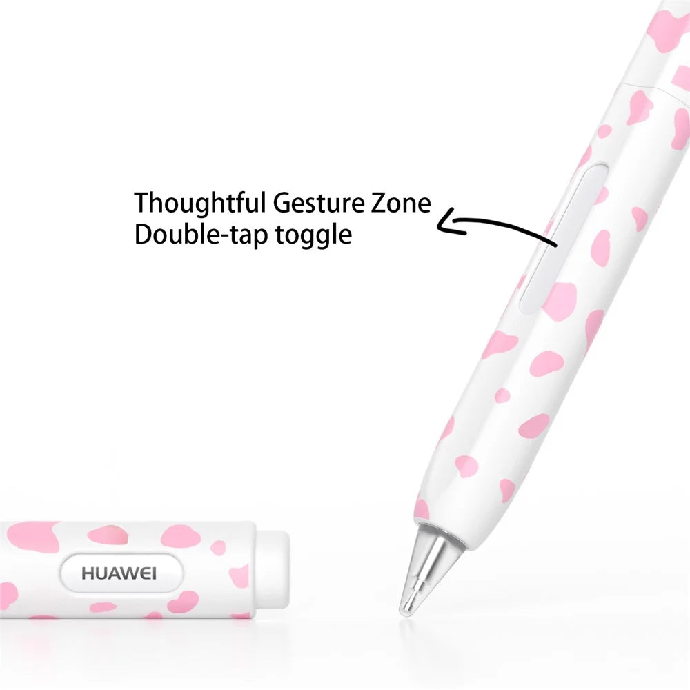 For Huawei M-Pencil 1st Generation Silicone Sleeve Cow Pattern Stylus Pen Protective Cover - Black - 4