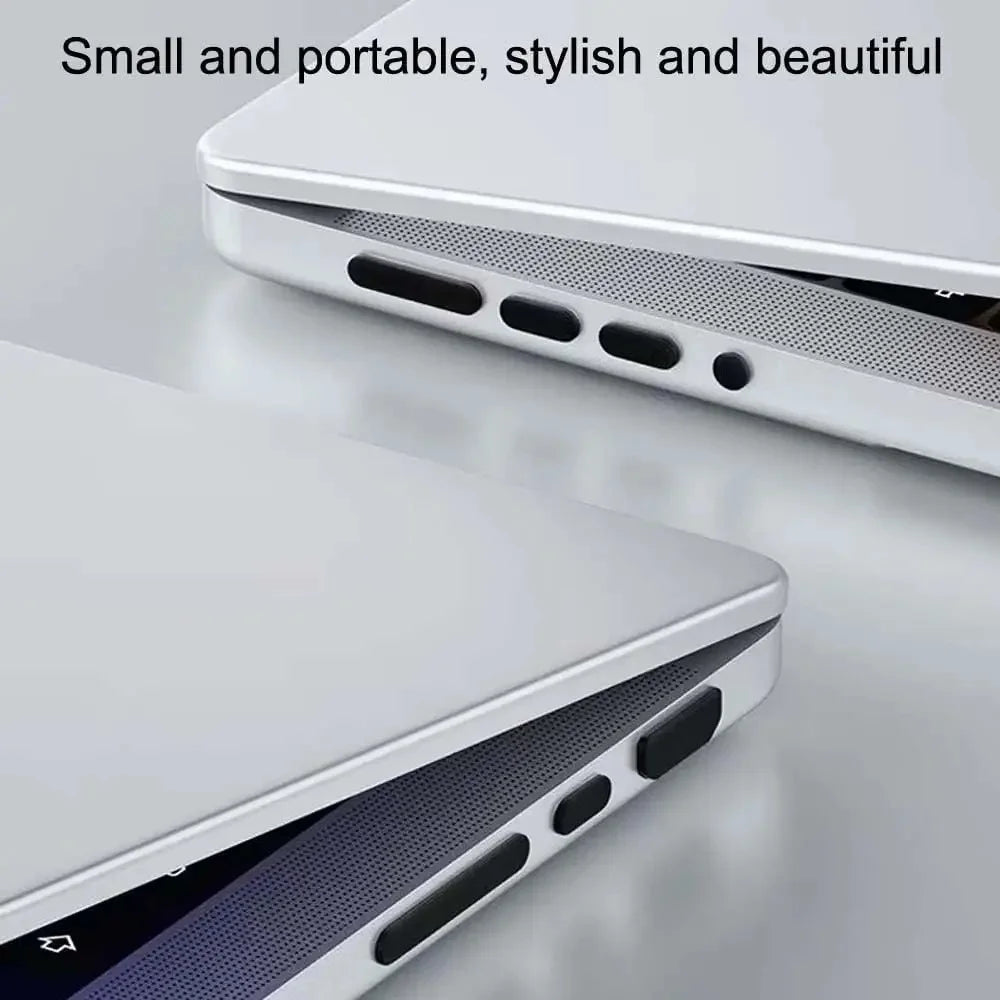 For Macbook Air / Macbook Air with Retina Display 12Pcs / Set Soft Silicone Dust Plug Laptop Interface Protective Caps - Black - 4