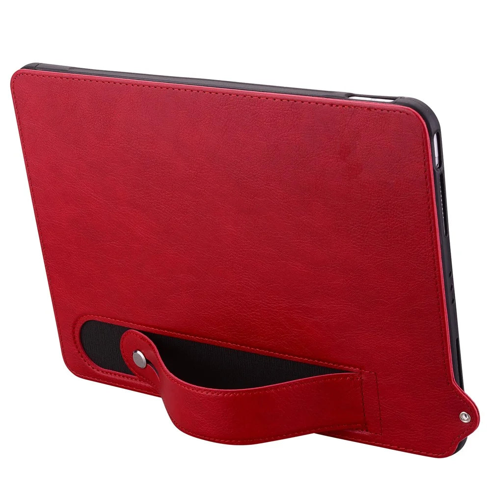 For Amazon Kindle 6" (2022) Case Hand Strap Kickstand Leather Tablet Cover - Red - 2