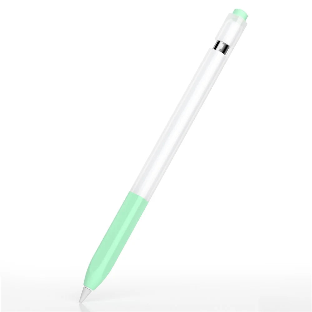 For Apple Pencil (1st Generation) Jelly Stylus Pen Silicone Protective Sleeve Drop-proof Cover - Cyan - 1