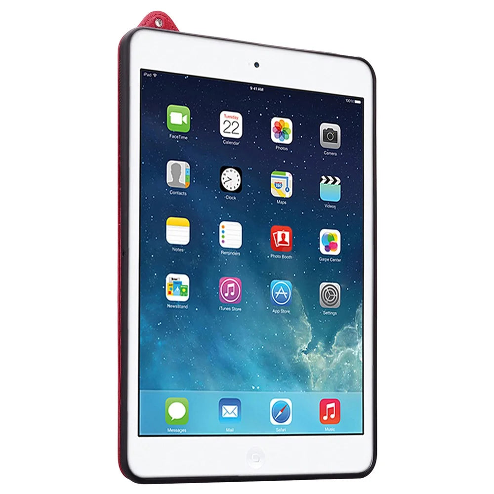 Tablet Case For iPad 10.2 (2020) /  (2019) / iPad Air 10.5 inch (2019) Hand Strap Kickstand Leather Cover - Red - 3