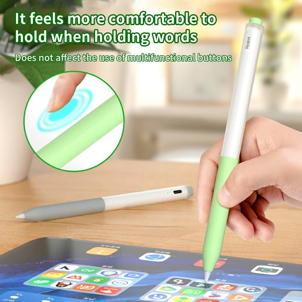 For Xiaomi Redmi Inspiration Stylus Case Jelly Silicone Sleeve Pencil Protective Cover - Matcha Green - 5
