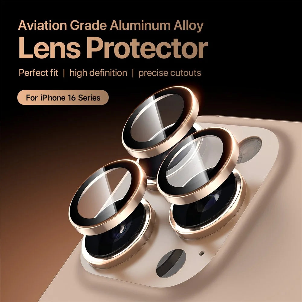 DUX DUCIS For iPhone 16 Pro Max / iPhone 16 Pro Camera Lens Protector  HAWK Series Tempered Glass Lens Protector - Black - 4