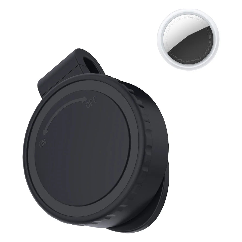 For Apple AirTag Secure Holder with Clip PC Hard Case Waterproof Portable Protector Attach to Backpack, Clothing - 1