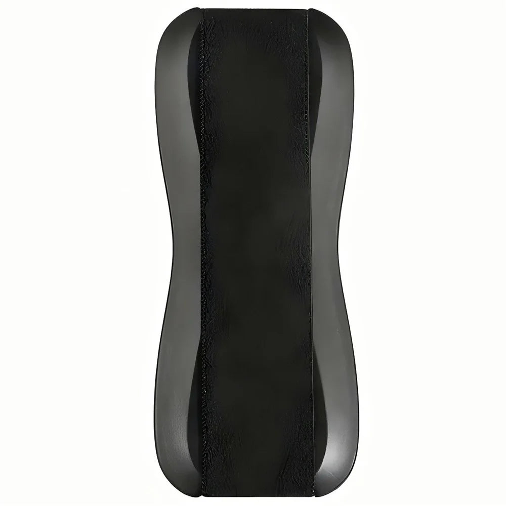 Universal Retractable Phone Strap Stand Leather Textured Adhesive Holder Anti Slip Versatile Support - 1