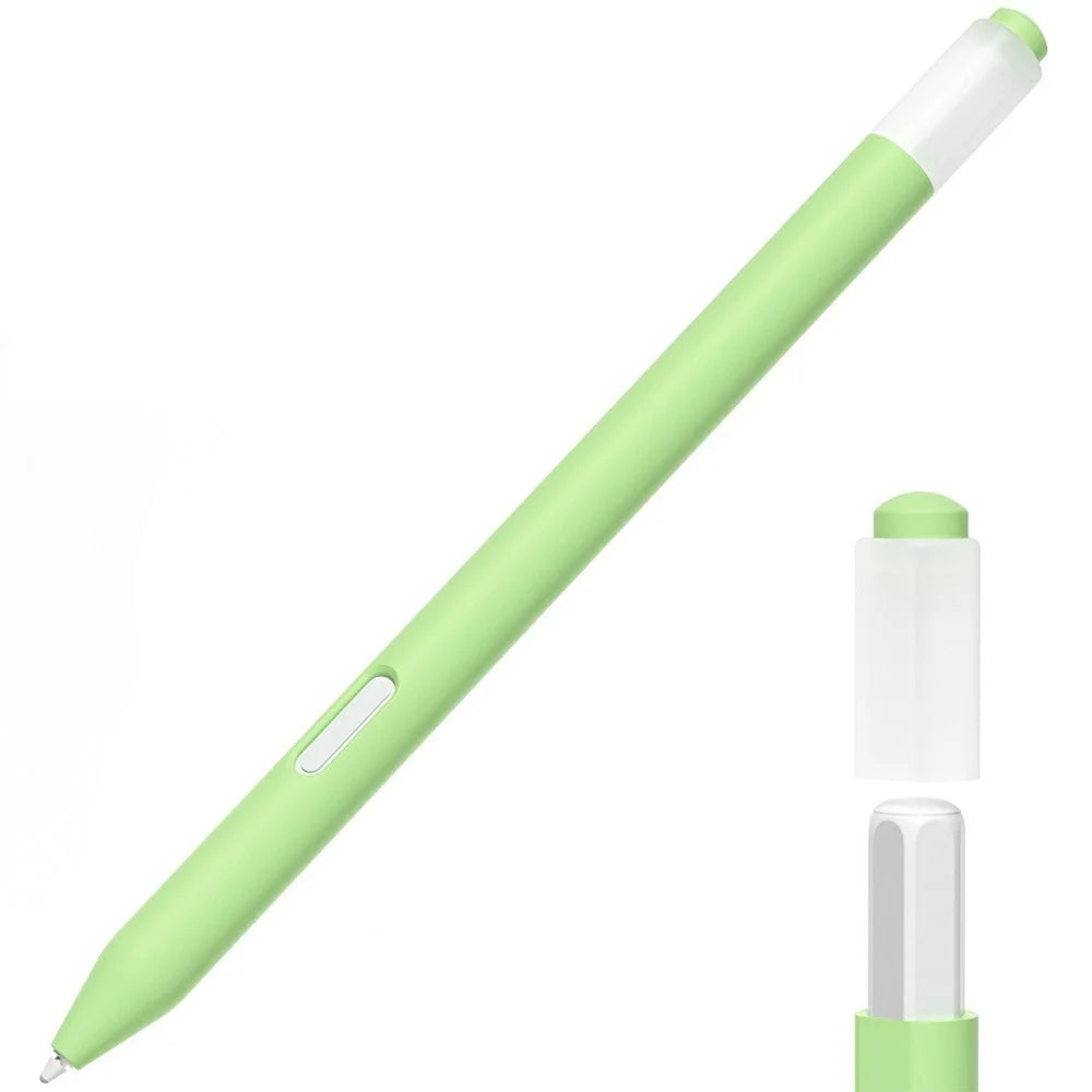 For Samsung Galaxy Tab S11  /  S11 Ultra S Pen Case Jelly Silicone Sleeve Stylus Protective Cover - Matcha Green - 1