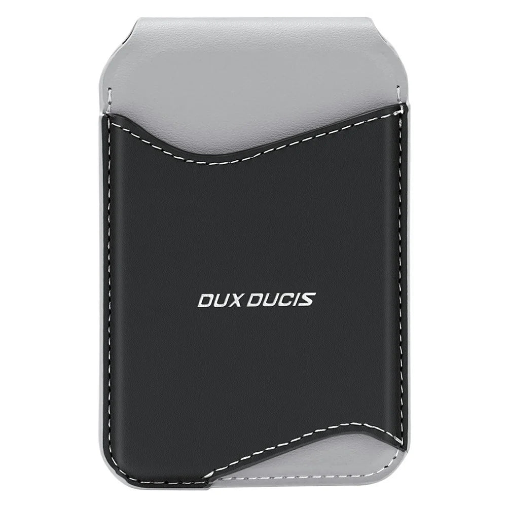DUX DUCIS ARCH Series Phone Magnetic Card Holder Kickstand PU Leather RFID Blocking Wallet - Grey & Black - 2
