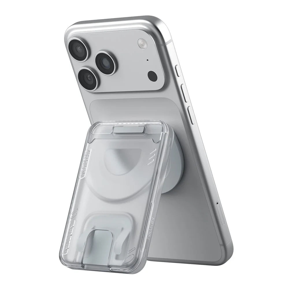 NILLKIN IceMate Magnetic Wallet Stand Card Holder BPA-Free Plant-Based Kickstand - Grey - 1