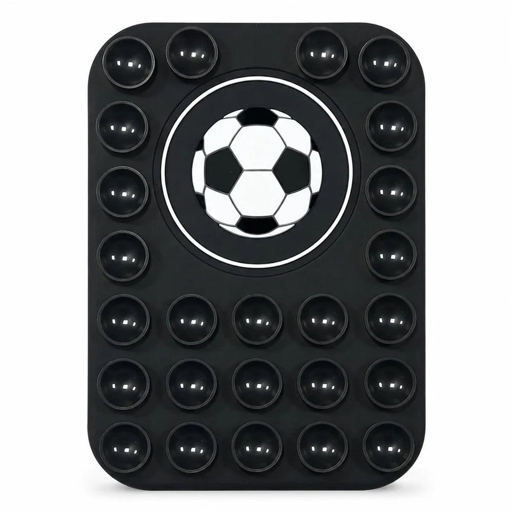 Football Pattern Magnetic Suction Cup Phone Mount Compatible with MagSafe Case Silicone Sticky Grip Holder - Black - 2